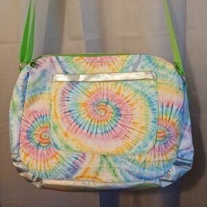 New Retro Tie Dye Psycadellic Crossbody shoulder bag Pink Green Blue Purple 70s